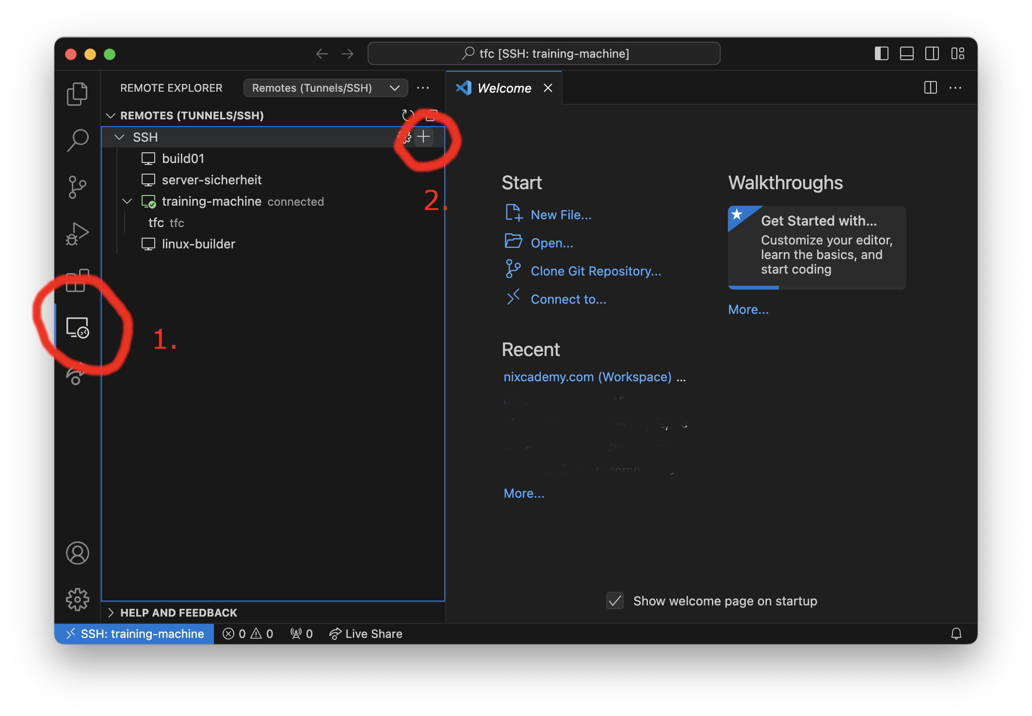 Remote Connection Manager in Visual Studio Code